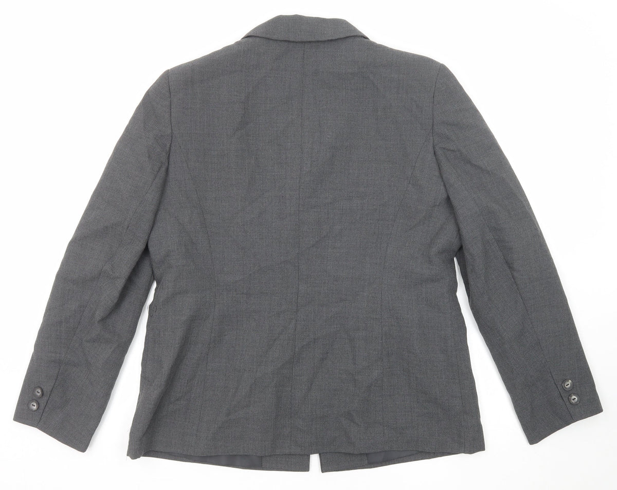 Paul Seperates Womens Grey Polyester Jacket Suit Jacket Size 16