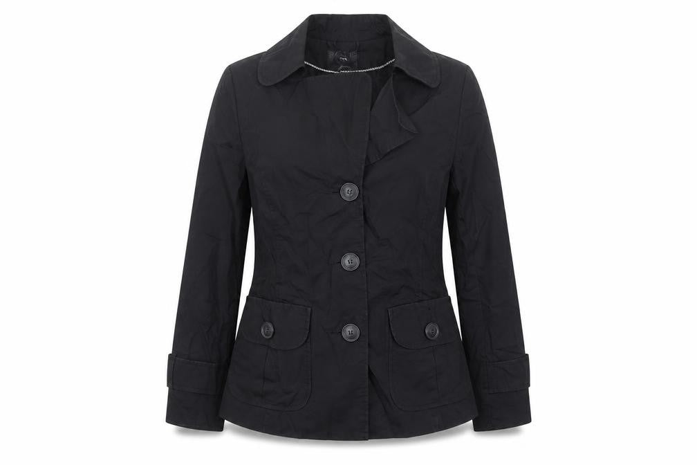 H&M Womens Black Jacket Size 8 Button