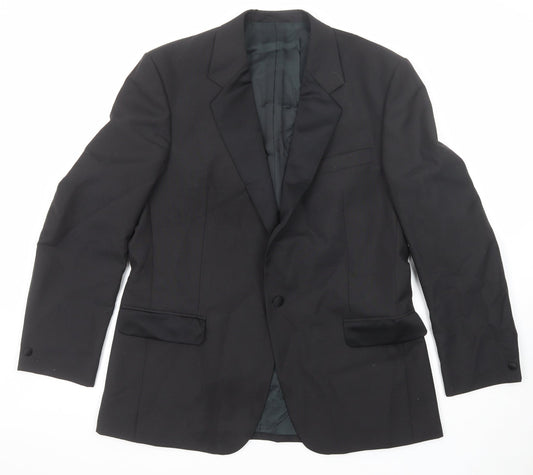 Skopes Mens Black Polyester Jacket Suit Jacket Size 42 Regular