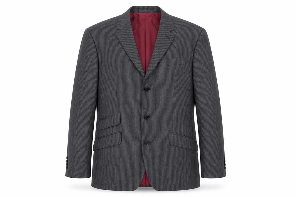 NEXT Mens Grey Striped Wool Jacket Suit Jacket Size 38 Regular