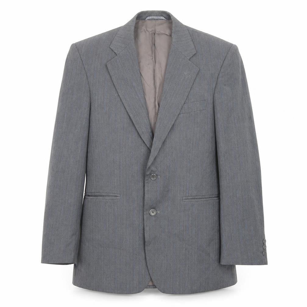 Chatsworth Mens Grey Striped Wool Jacket Suit Jacket Size 40 Regular