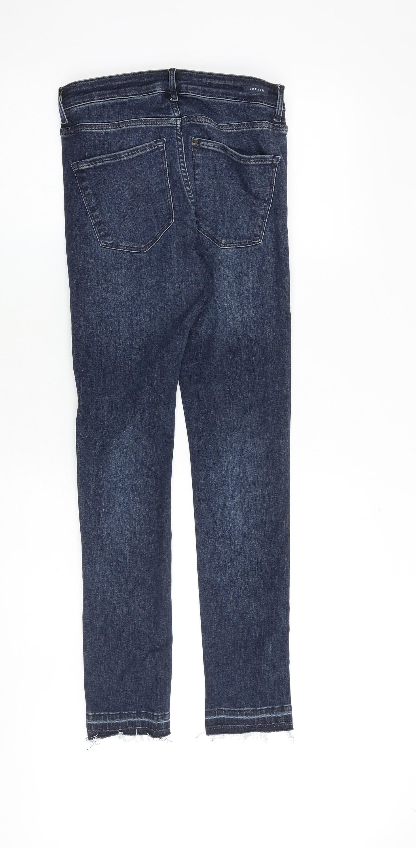 H&M Womens Blue Cotton Skinny Jeans Size 28 in L30 in Slim Zip
