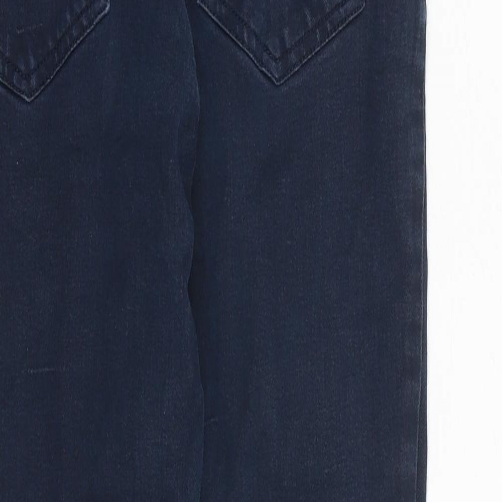Marks and Spencer Womens Blue Cotton Skinny Jeans Size 10 Slim Zip