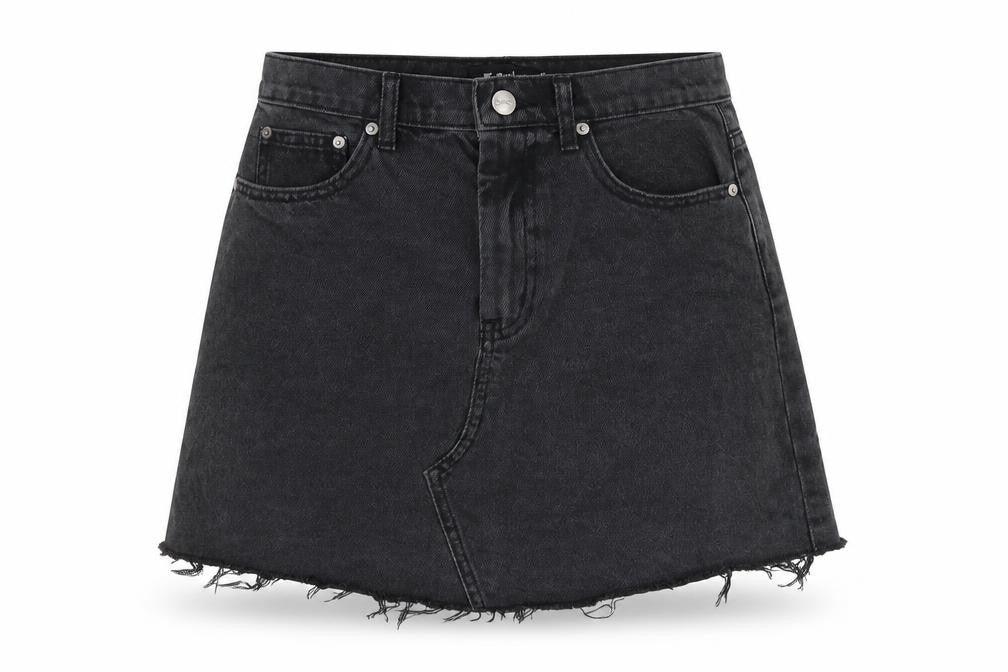 Sportsgirl Womens Grey Cotton A-Line Skirt Size 10 Zip