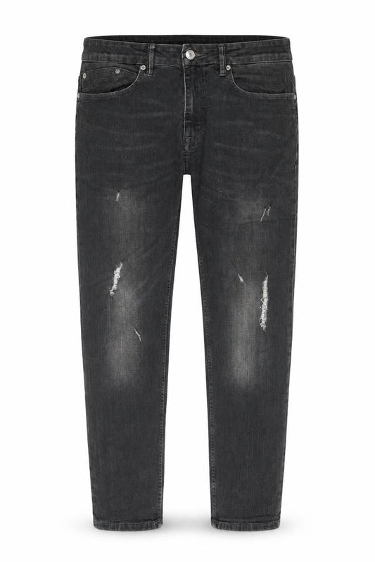 Burton Mens Grey Cotton Tapered Jeans Size 30 in Regular Zip - Short Leg