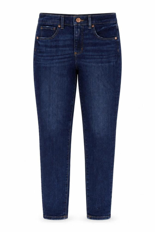 LOFT Womens Blue Cotton Skinny Jeans Size 6 Regular Zip