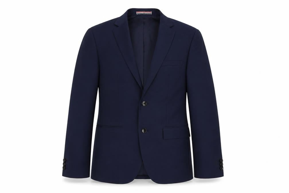 Moss London Mens Blue Polyester Jacket Suit Jacket Size 36 Regular