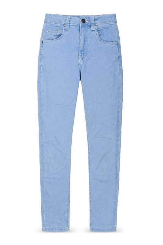 PRETTYLITTLETHING Womens Blue Cotton Skinny Jeans Size 6 L29 in Regular Button