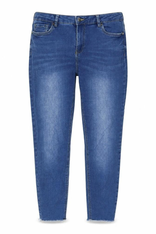 365 Denim Womens Blue Cotton Skinny Jeans Size 14 L25 in Regular Button