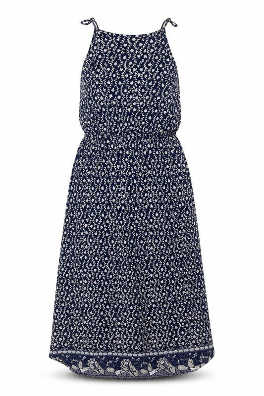 TEMT Womens Blue Floral Viscose Tank Dress Size S Round Neck Pullover