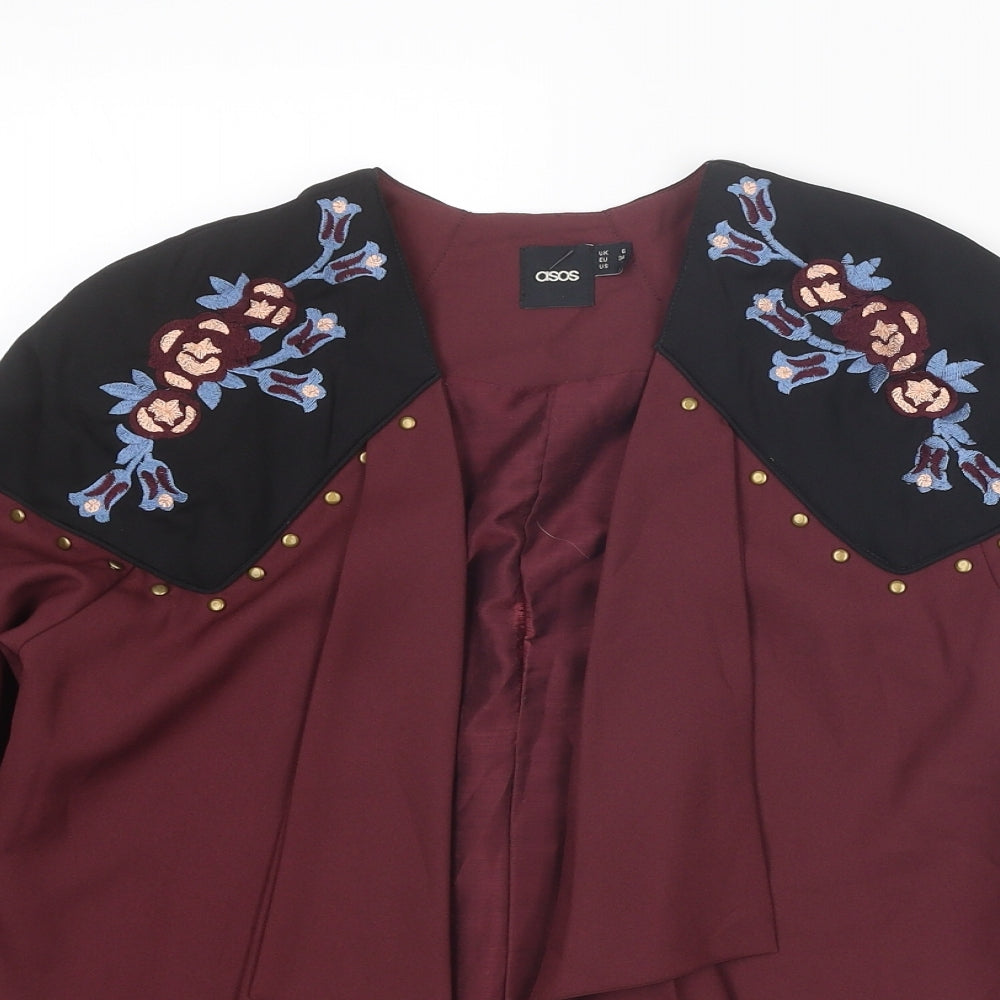 ASOS Womens Purple Jacket Blazer Size 6 - Waterfall