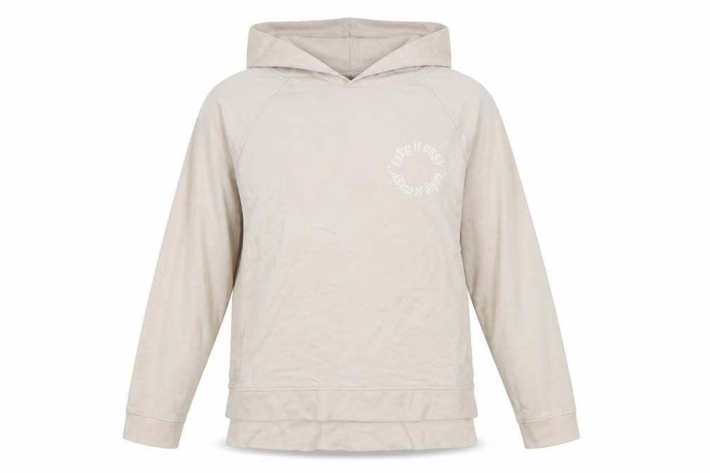 John Lewis Womens Beige Cotton Pullover Hoodie Size S Pullover - Take It Easy