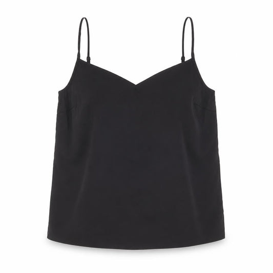 Marks and Spencer Womens Black Polyester Basic Tank Size 10 V-Neck