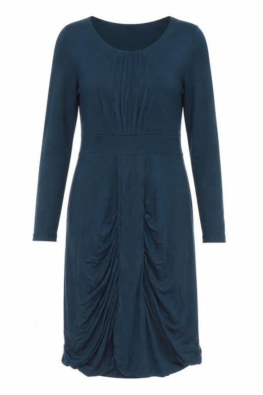 Sandwich Womens Blue Viscose Jumper Dress Size S Round Neck Pullover
