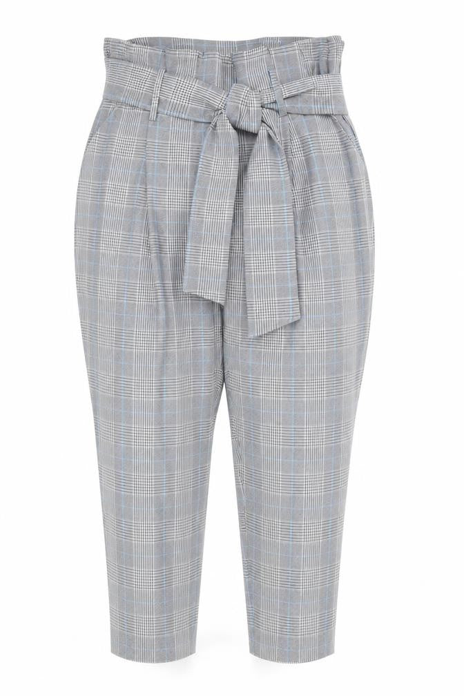 Select Womens Multicoloured Plaid Polyester Capri Trousers Size 14 Regular Zip
