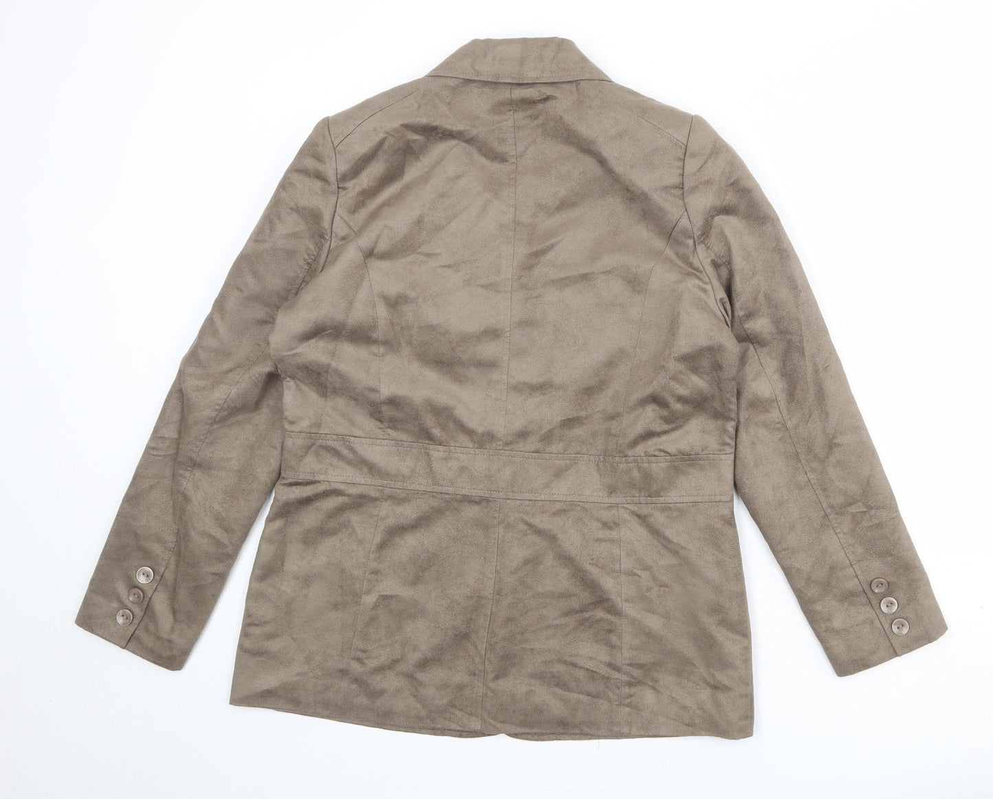Wardrobe Womens Brown Jacket Blazer Size 14 Button