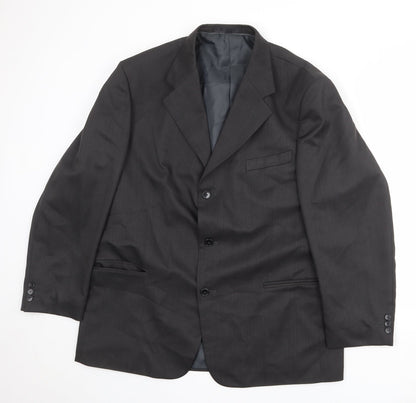 Armando Mens Grey Polyester Jacket Suit Jacket Size 46 Regular