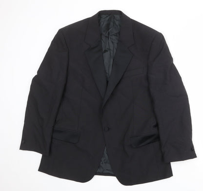 Exectutex Mens Black Polyester Jacket Suit Jacket Size 38 Regular