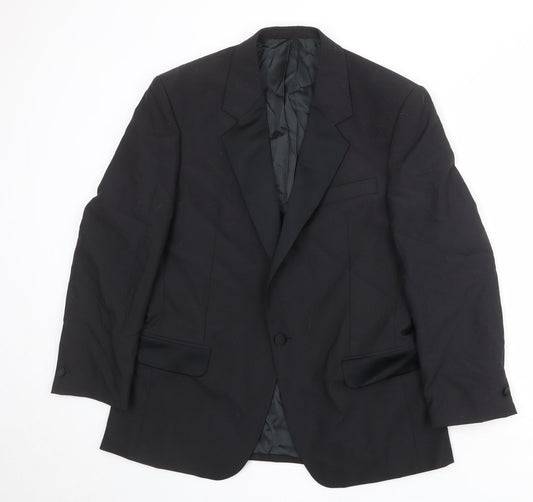Exectutex Mens Black Polyester Jacket Suit Jacket Size 38 Regular