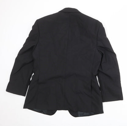 Exectutex Mens Black Polyester Jacket Suit Jacket Size 38 Regular