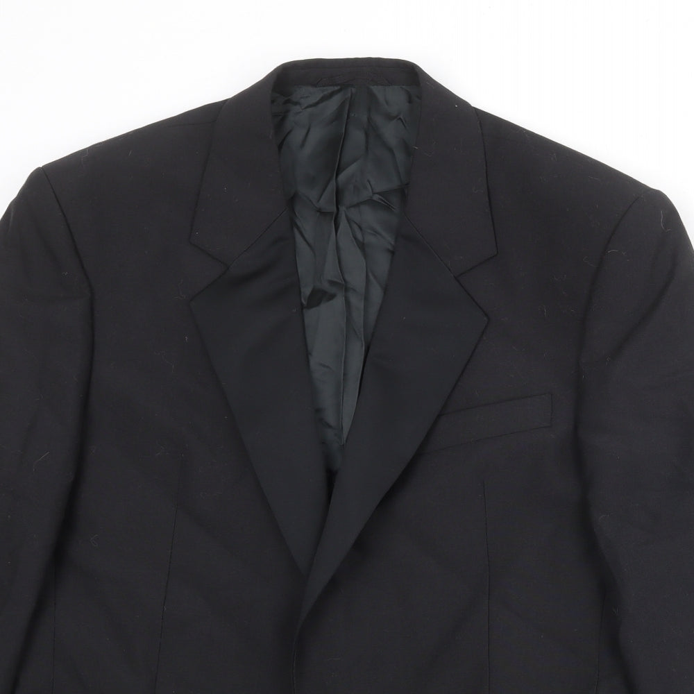 Exectutex Mens Black Polyester Jacket Suit Jacket Size 38 Regular
