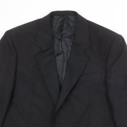 Exectutex Mens Black Polyester Jacket Suit Jacket Size 38 Regular