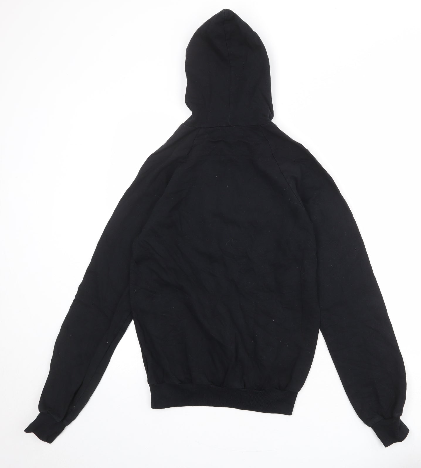 American Apparel Womens Black 100% Cotton Pullover Hoodie Size S Pullover