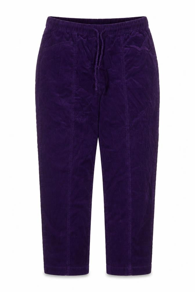 EWM Womens Purple Cotton Jogger Trousers Size 36 in Regular Drawstring