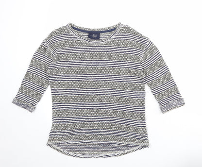 Next Womens Multicoloured Round Neck Cotton Pullover Jumper Size 6
