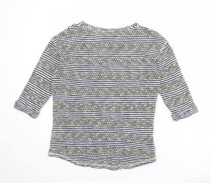 Next Womens Multicoloured Round Neck Cotton Pullover Jumper Size 6