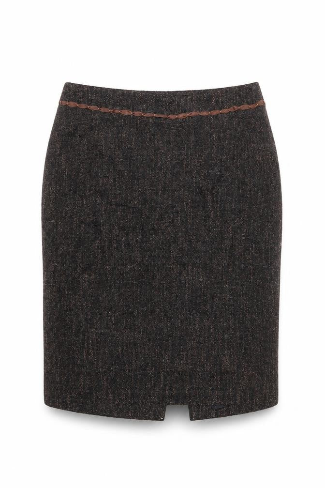 Sand Womens Brown Viscose A-Line Skirt Size 10 Zip