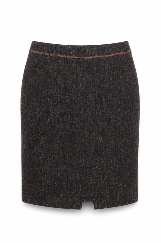 Sand Womens Brown Viscose A-Line Skirt Size 10 Zip