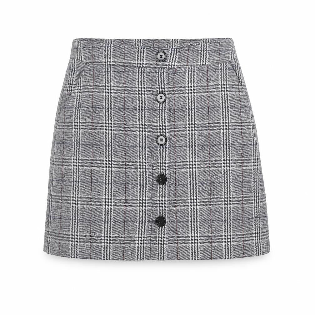 Marks & Spencer Womens Multicoloured Plaid Polyester A-Line Skirt Size 10 Zip