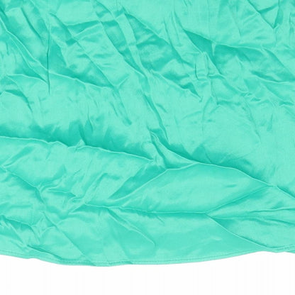 Zara Womens Green Polyester Mini Skirt Size XS Zip