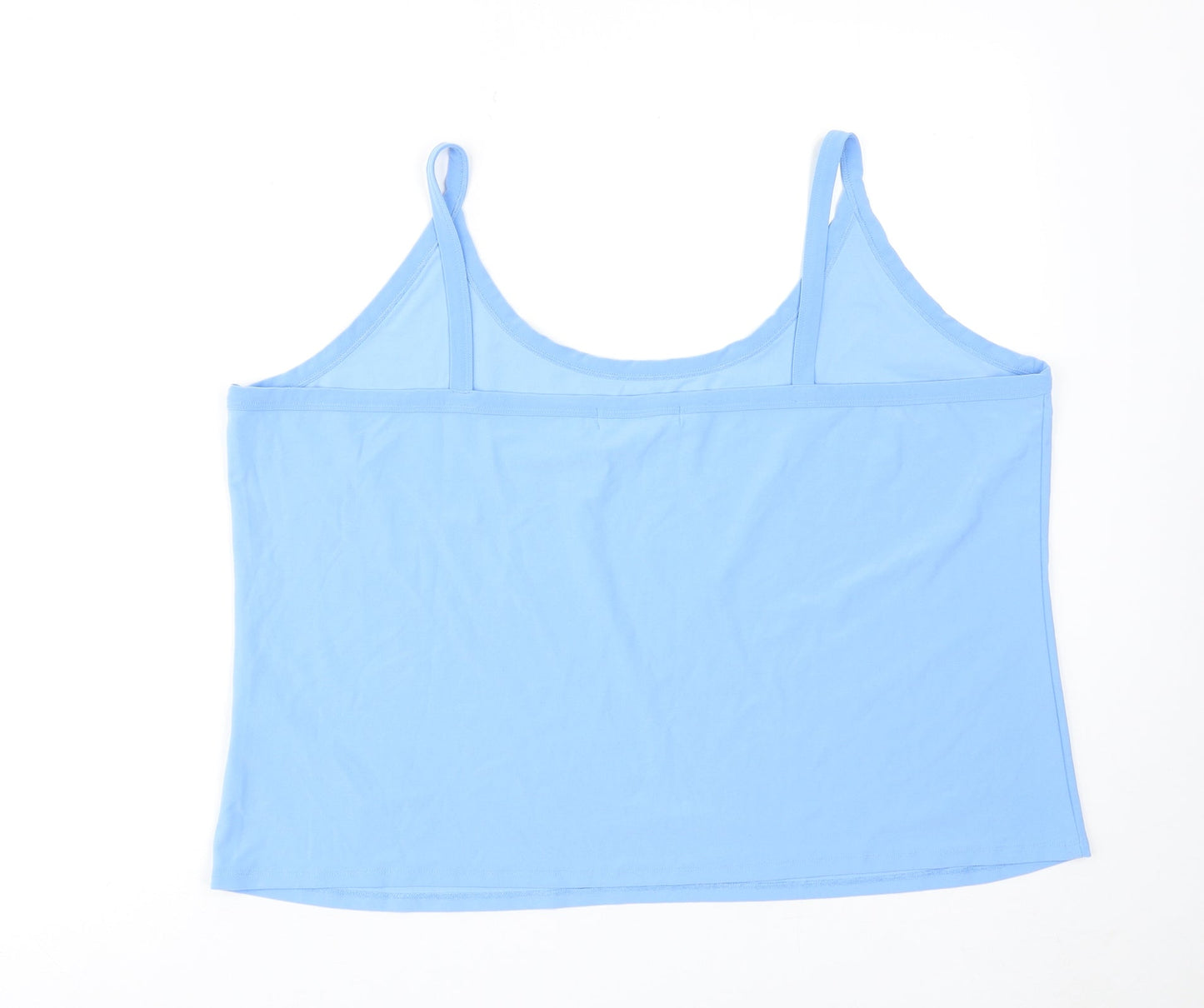 Michele Hope Womens Blue Polyester Basic Tank Size 26 Round Neck