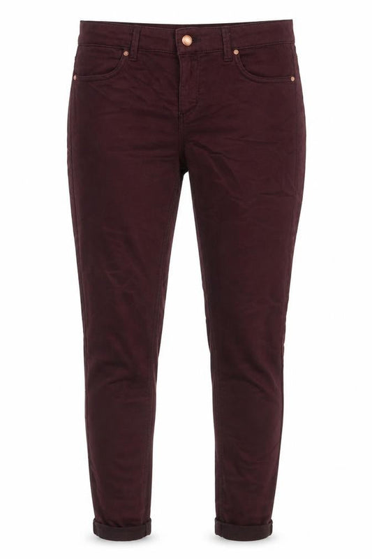 Topshop Womens Red Cotton Skinny Jeans Size 30 in L32 in Regular Zip