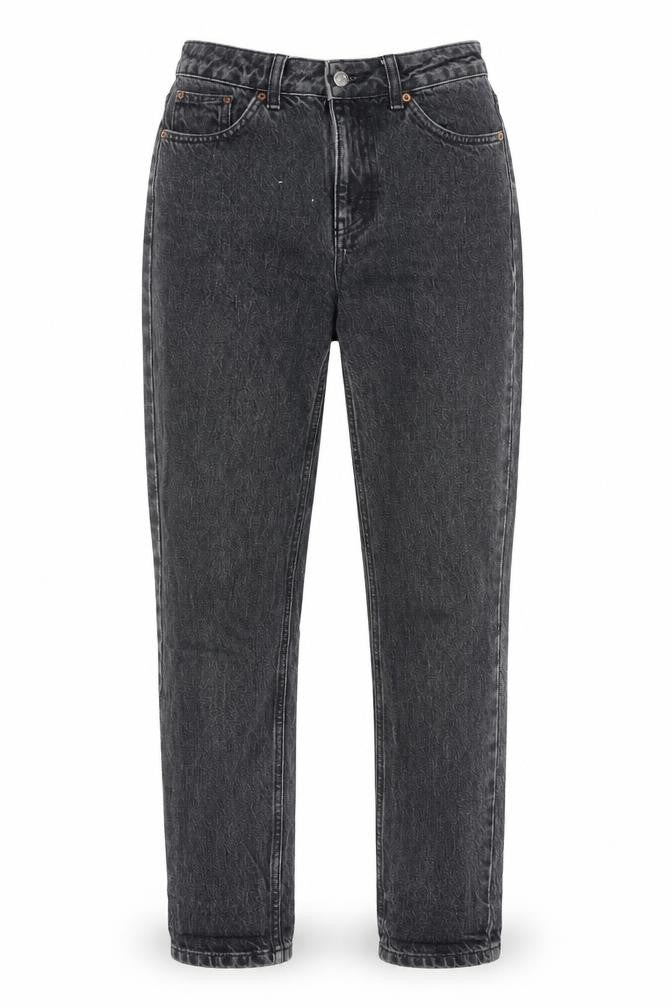 Topshop Womens Grey Cotton Mom Jeans Size 25 in L32 in Regular Zip
