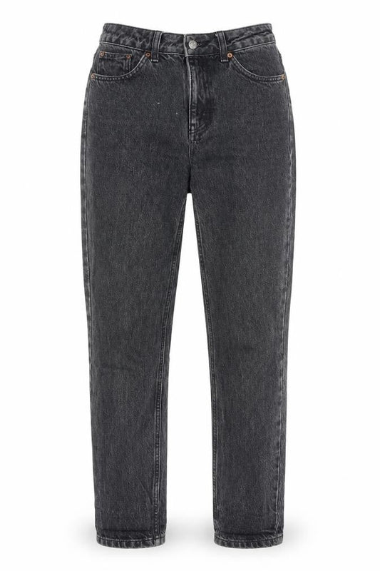 Topshop Womens Grey Cotton Mom Jeans Size 25 in L32 in Regular Zip