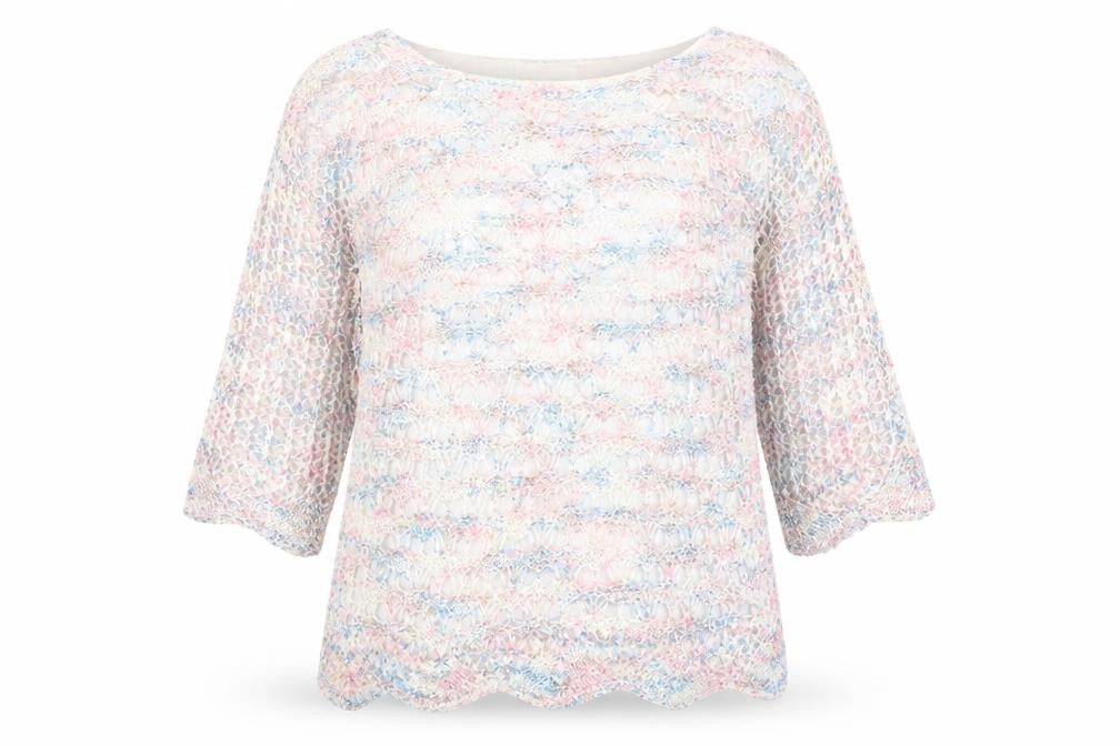Bassini Womens Multicoloured Round Neck Polyester Pullover Jumper Size M