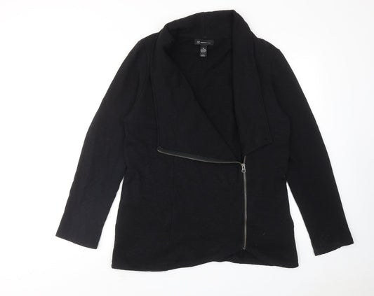I.N.C Womens Black Cotton Jacket Size XL Zip