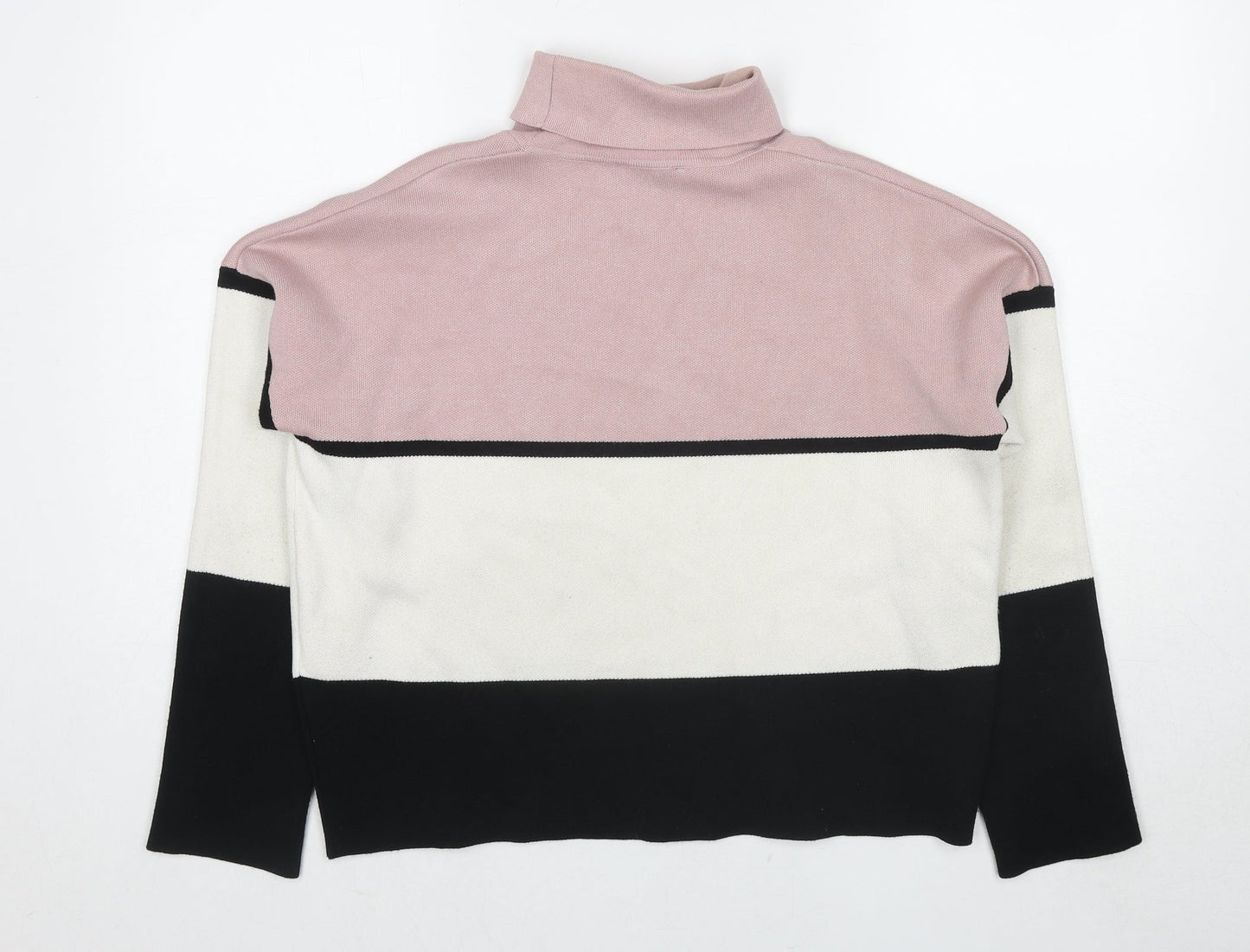 New Look Womens Multicoloured Roll Neck Striped Viscose Pullover Jumper Size M