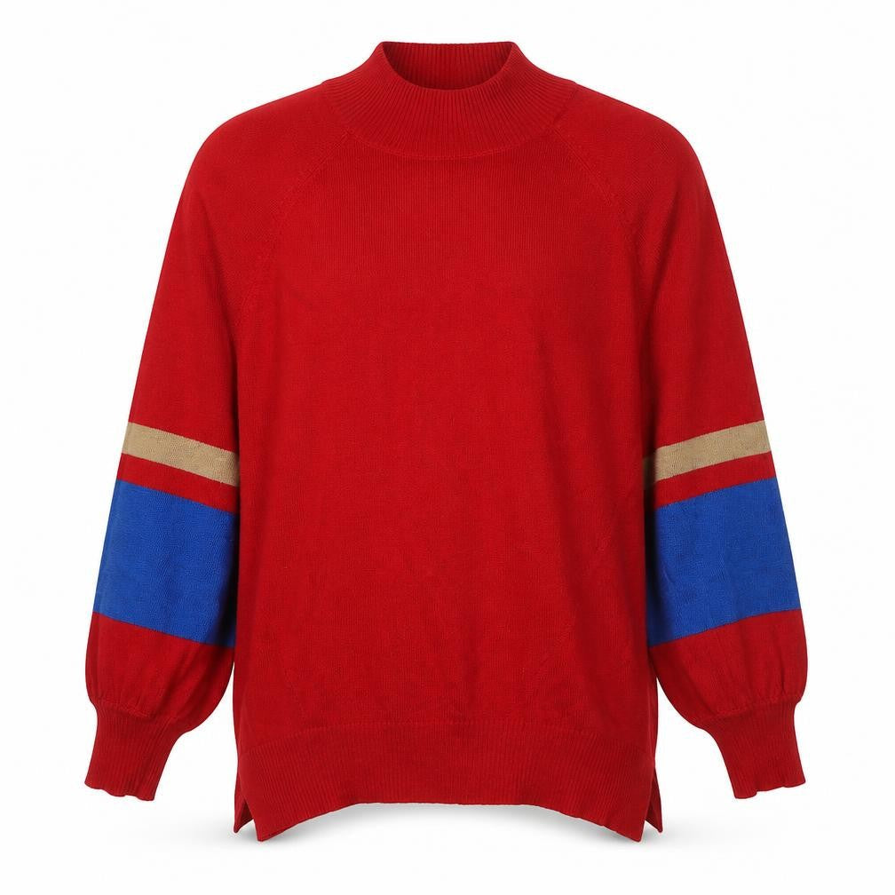 NEXT Mens Red High Neck Polyester Pullover Jumper Size S Long Sleeve