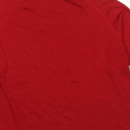 Next Mens Red High Neck Polyester Pullover Jumper Size S Long Sleeve