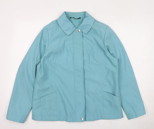 BM Collection Womens Blue Jacket Size 10 Zip
