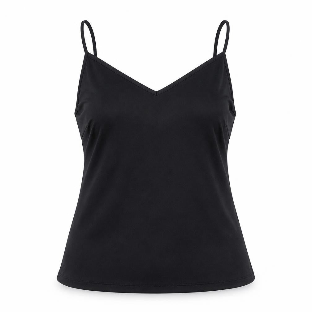 Marks & Spencer Womens Black Polyester Camisole Tank Size 8 V-Neck