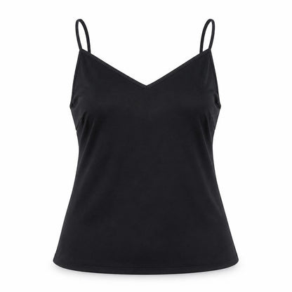 Marks & Spencer Womens Black Polyester Camisole Tank Size 8 V-Neck