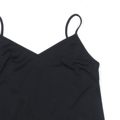 Marks & Spencer Womens Black Polyester Camisole Tank Size 8 V-Neck