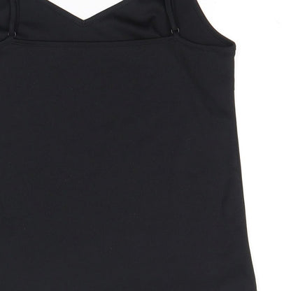 Marks & Spencer Womens Black Polyester Camisole Tank Size 8 V-Neck