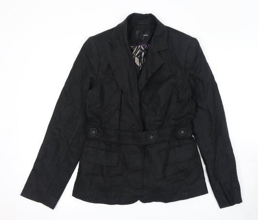 NEXT Womens Black Jacket Size 10 Button