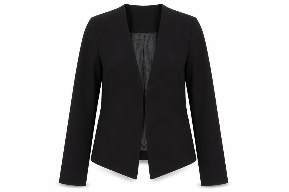 Topshop Womens Black Polyester Jacket Blazer Size 6